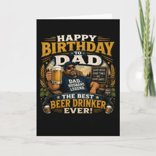 Tarjeta divertida de cumpleaños para papá, el mejo