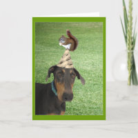 Tarjeta divertida de cumpleaños para perros y ardi
