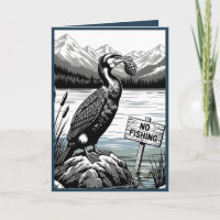 Tarjeta divertida de cumpleaños para pescadores