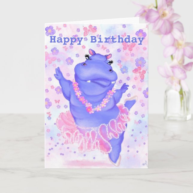 Tarjeta divertida de cumpleaños para Prima Balleri (Orquídea)