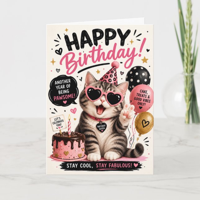 Tarjeta divertida de cumpleaños para todos (Anverso)