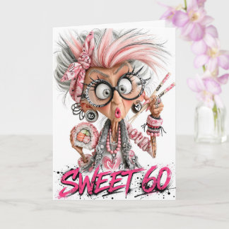 Tarjeta divertida de cumpleaños para una dulce señ