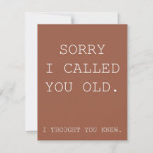Tarjeta divertida de cumpleaños... perdón por llam