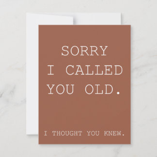 Tarjeta divertida de cumpleaños... perdón por llam
