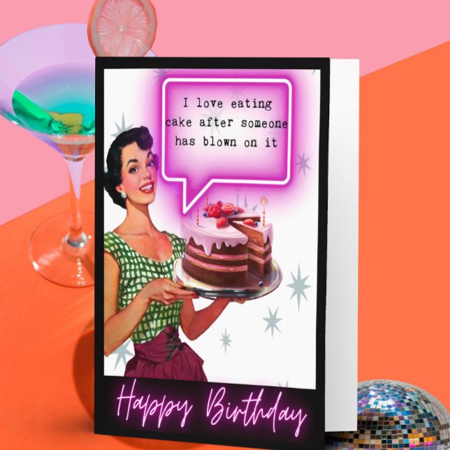Tarjeta divertida de cumpleaños retro para la mejo (Subido por el creador)