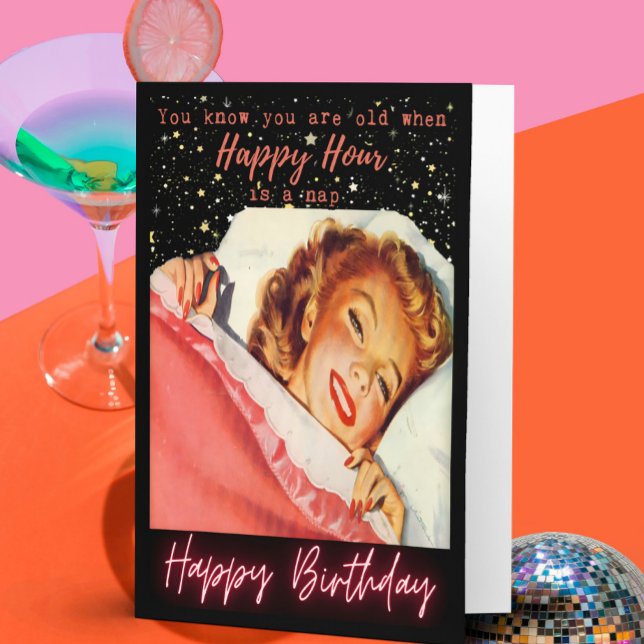 Tarjeta divertida de cumpleaños retro para la mejo (Subido por el creador)