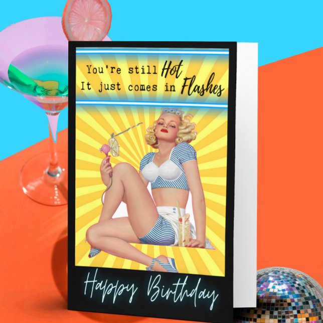 Tarjeta divertida de cumpleaños retro para la mejo (Subido por el creador)