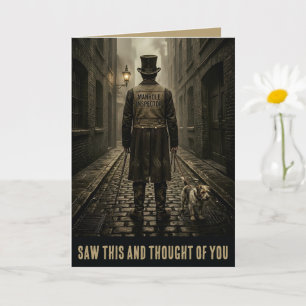 Tarjeta divertida de cumpleaños victoriana para ho