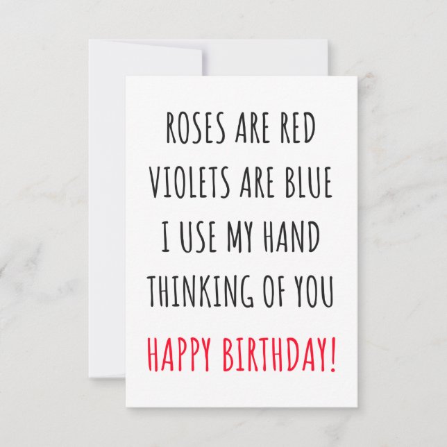 Tarjeta divertida de cumpleaños y regalo (Anverso)