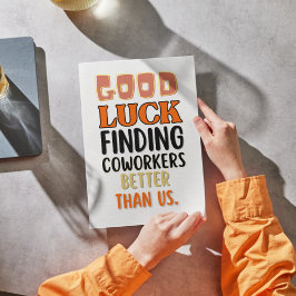 Tarjeta divertida de despedida para hombres y muje