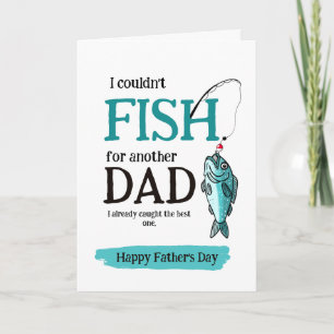 Tarjeta divertida de Día del Padre para pescadores