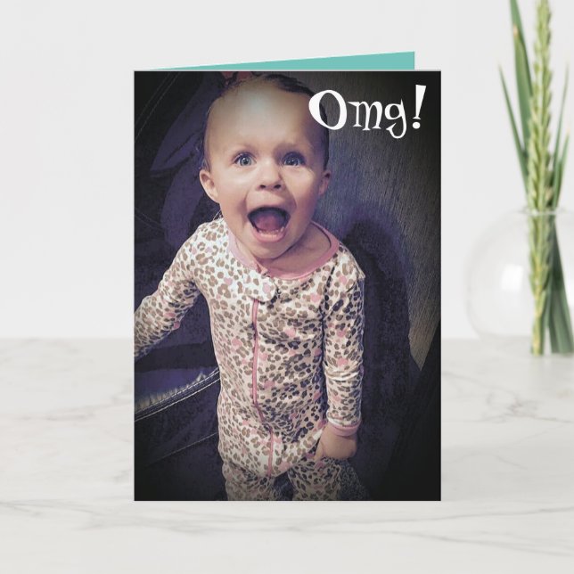 Tarjeta divertida de felicitación de cumpleaños at (Anverso)