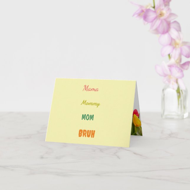 Tarjeta divertida de felicitación del Día de la Ma (Orquídea)