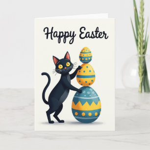 Tarjeta divertida de felino con lunares