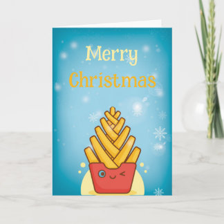 Tarjeta divertida de Feliz Navidad plegada
