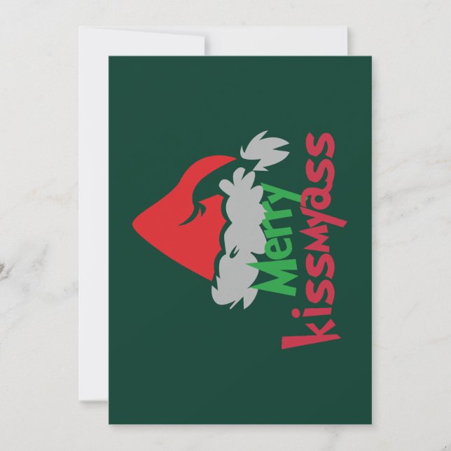 Tarjeta Divertida de Fiesta de Merry Kissmyass (Anverso)