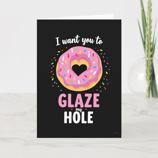 Tarjeta Divertida de Glaseado de Donut (Anverso)