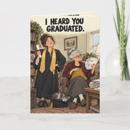 Tarjeta divertida de graduación | Abuela Humo Knit