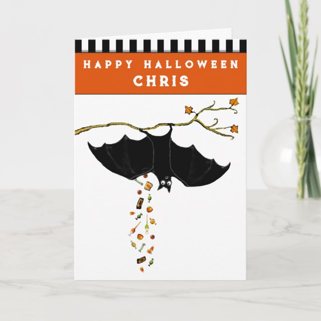 Tarjeta divertida de Halloween (Anverso)