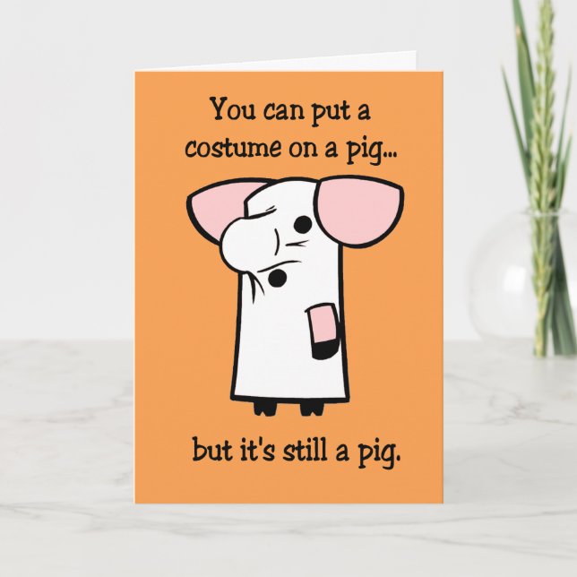 Tarjeta divertida de Halloween (Anverso)