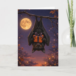 Tarjeta divertida de Halloween de cumpleaños de mu