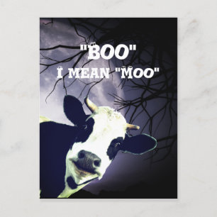 Tarjeta divertida de Halloween de la luna de la va