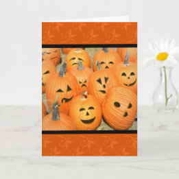 Tarjeta divertida de Halloween de la parcela de ca