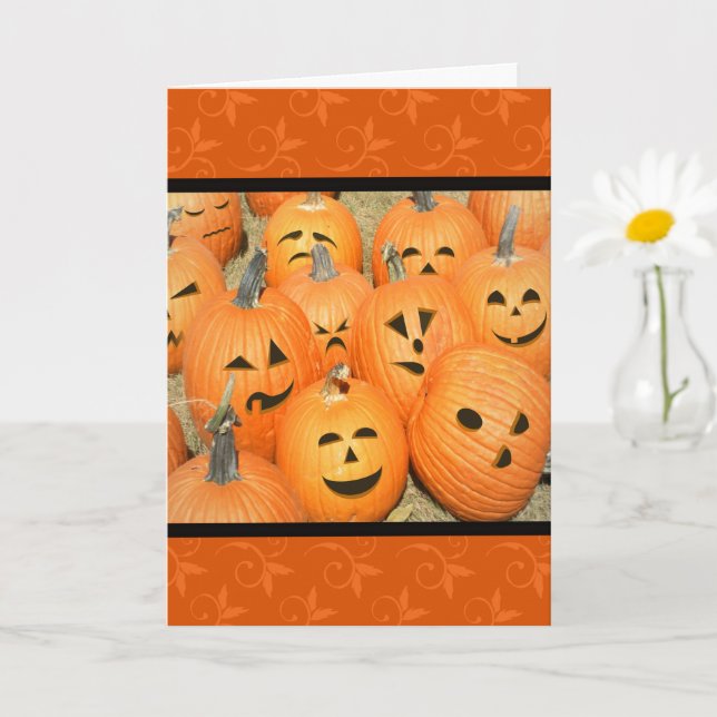 Tarjeta divertida de Halloween de la parcela de ca (Planta pequeña)