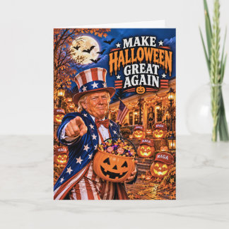 Tarjeta divertida de Halloween de Trump | Hallowee