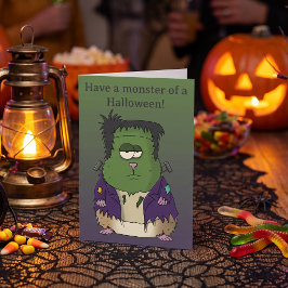 Tarjeta divertida de Halloween del hámster de Fran