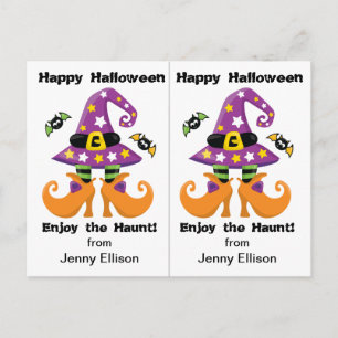 Tarjeta divertida de Halloween para fiesta escolar