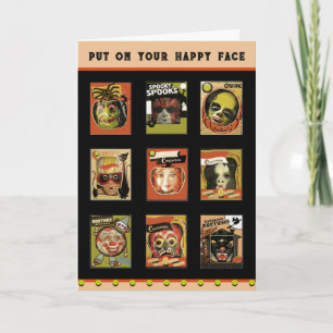 Tarjeta divertida de Halloween vintage