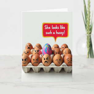 Tarjeta Divertida de Huevos Juzgones