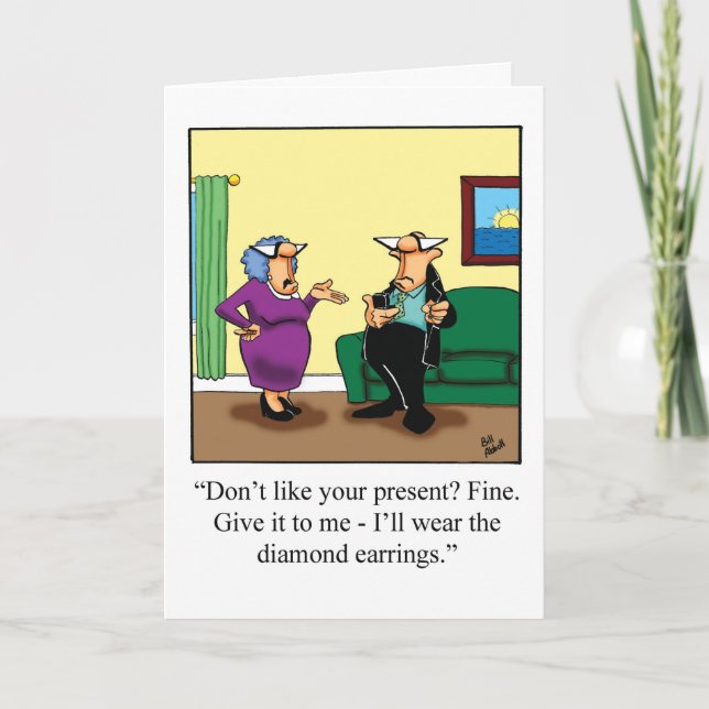 Tarjeta divertida de humor de cumpleaños para él (Anverso)