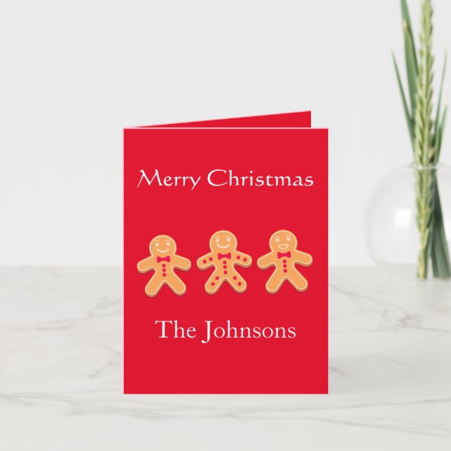 Tarjeta divertida de jengibre de Navidad (Anverso)