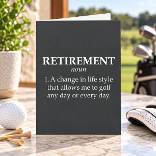 Tarjeta divertida de jubilación de golf Chiste de