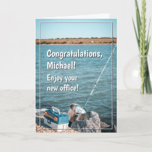 Tarjeta divertida de jubilación por pesca