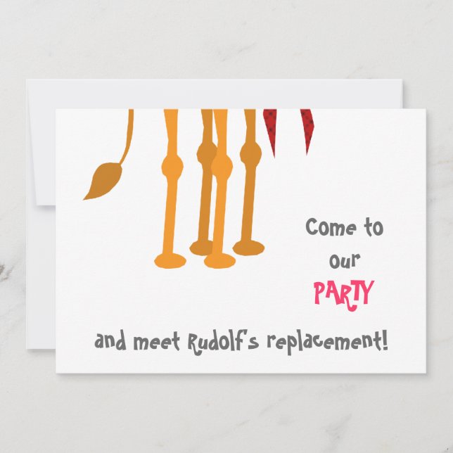 Tarjeta divertida de la invitación de la fiesta de (Anverso)