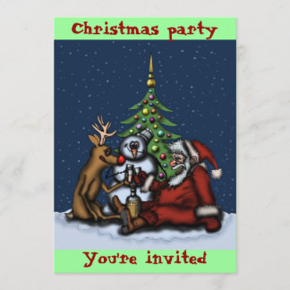 Tarjeta divertida de la invitación del arte del