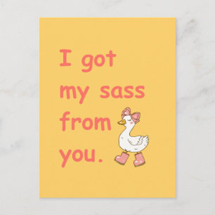 Tarjeta Divertida de Madre con Sarcasmo Pato Lindo