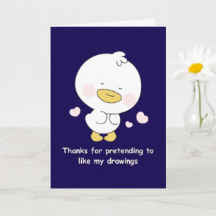 Tarjeta Divertida de Mamá con Pato Adorable