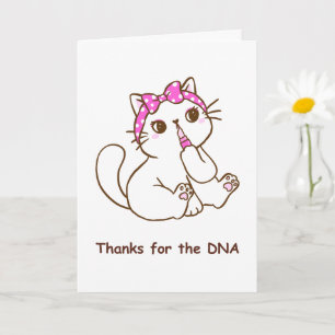 Tarjeta Divertida de Mamá Gracias por el ADN Gato