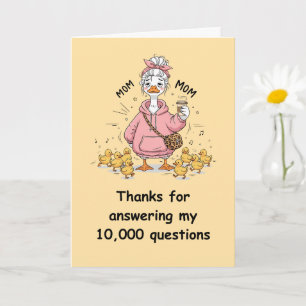 Tarjeta Divertida de Mamá Gracias por Responder Pr