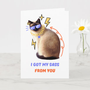 Tarjeta Divertida de Mamá Me Has Dado Tu Sabor Cat