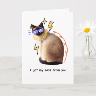 Tarjeta Divertida de Mamá Me Has Dado Tu Sabor Cat