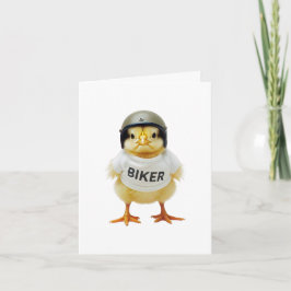 Tarjeta divertida de MOTOCICLISTA para mujer motoc