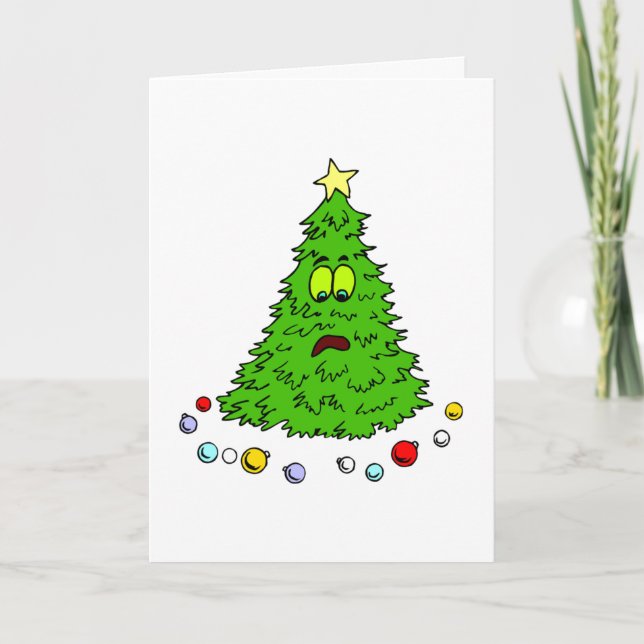 Tarjeta Divertida de Navidad Árbol de Navidad Esta (Anverso)