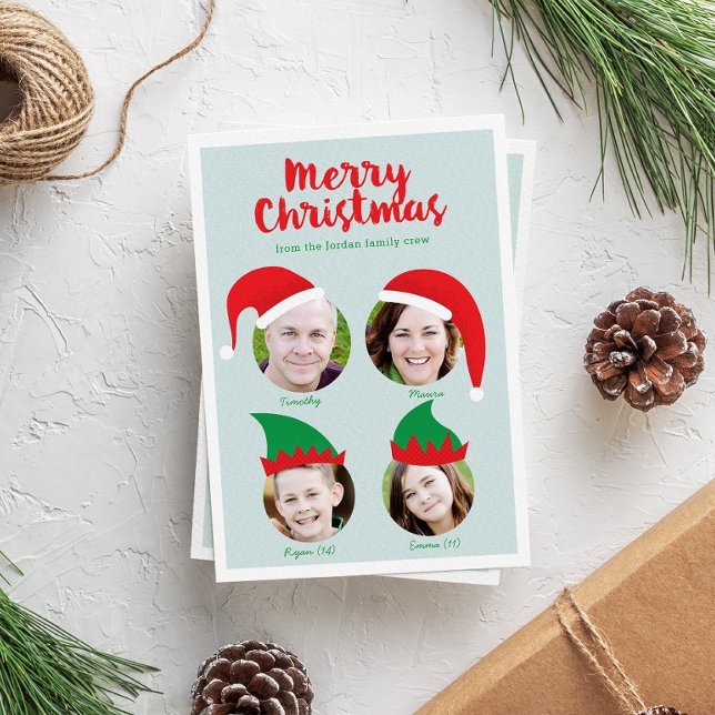Tarjeta divertida de Navidad con cuatro fotos (Subido por el creador)