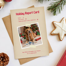 Tarjeta divertida de Navidad con foto de mascota c