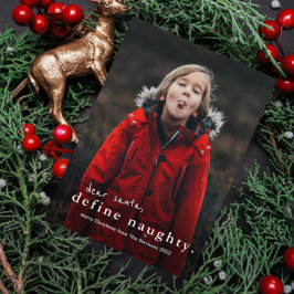 Tarjeta divertida de Navidad con foto traviesa